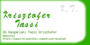 krisztofer tassi business card